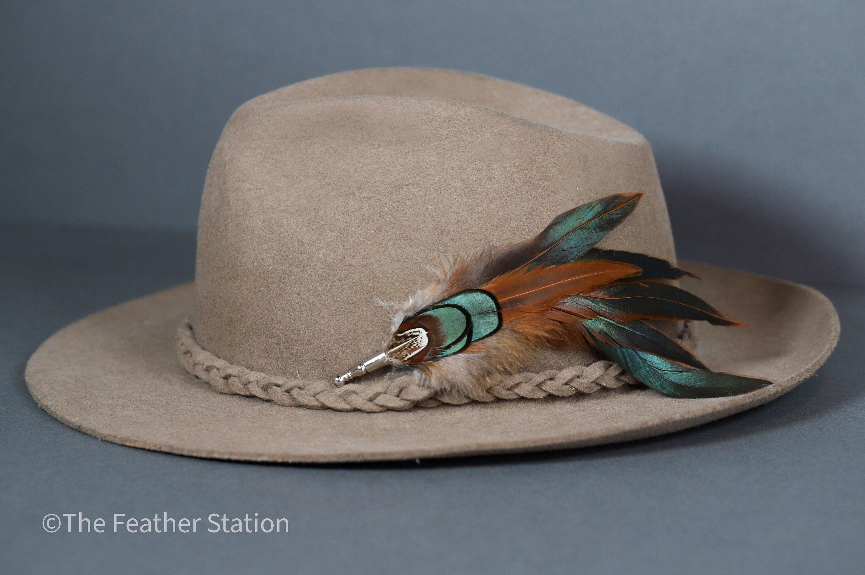 Feather hat pins
