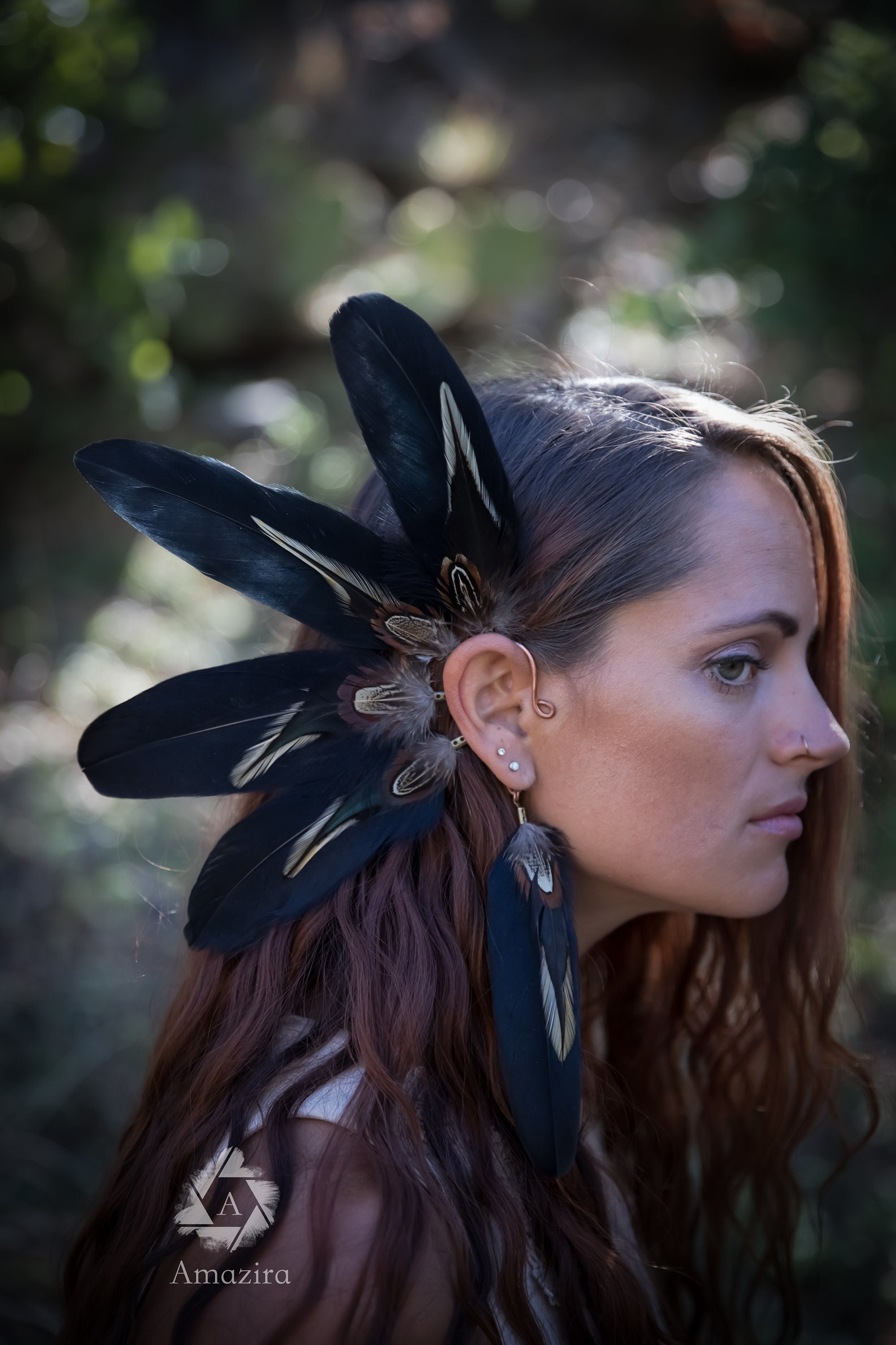 Festival earrings, tribal earrings, hair feathers, rooster feathers, natural feathers, burning man costume, feather earrings, burning man
