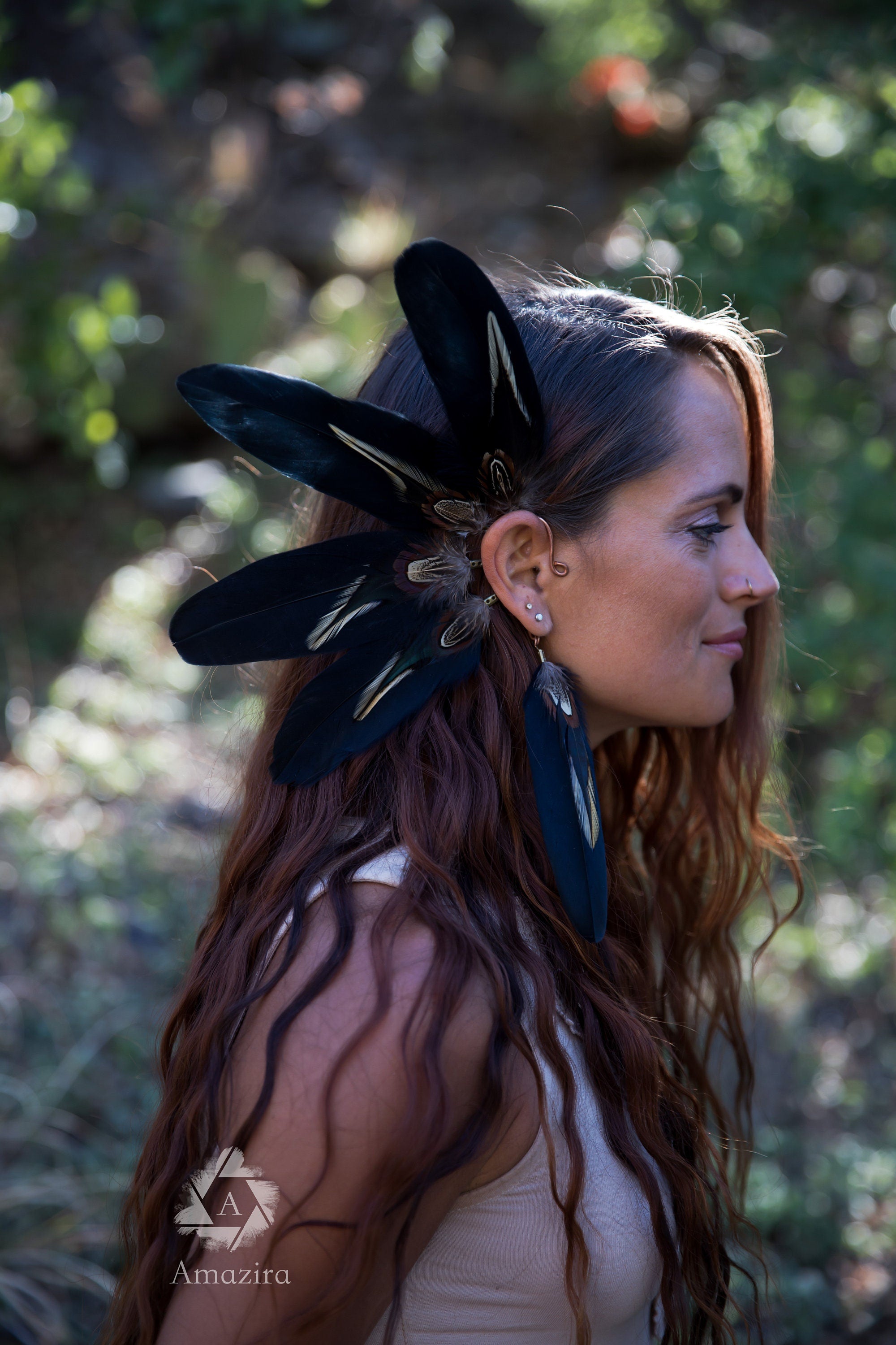 Festival earrings, tribal earrings, hair feathers, rooster feathers, natural feathers, burning man costume, feather earrings, burning man