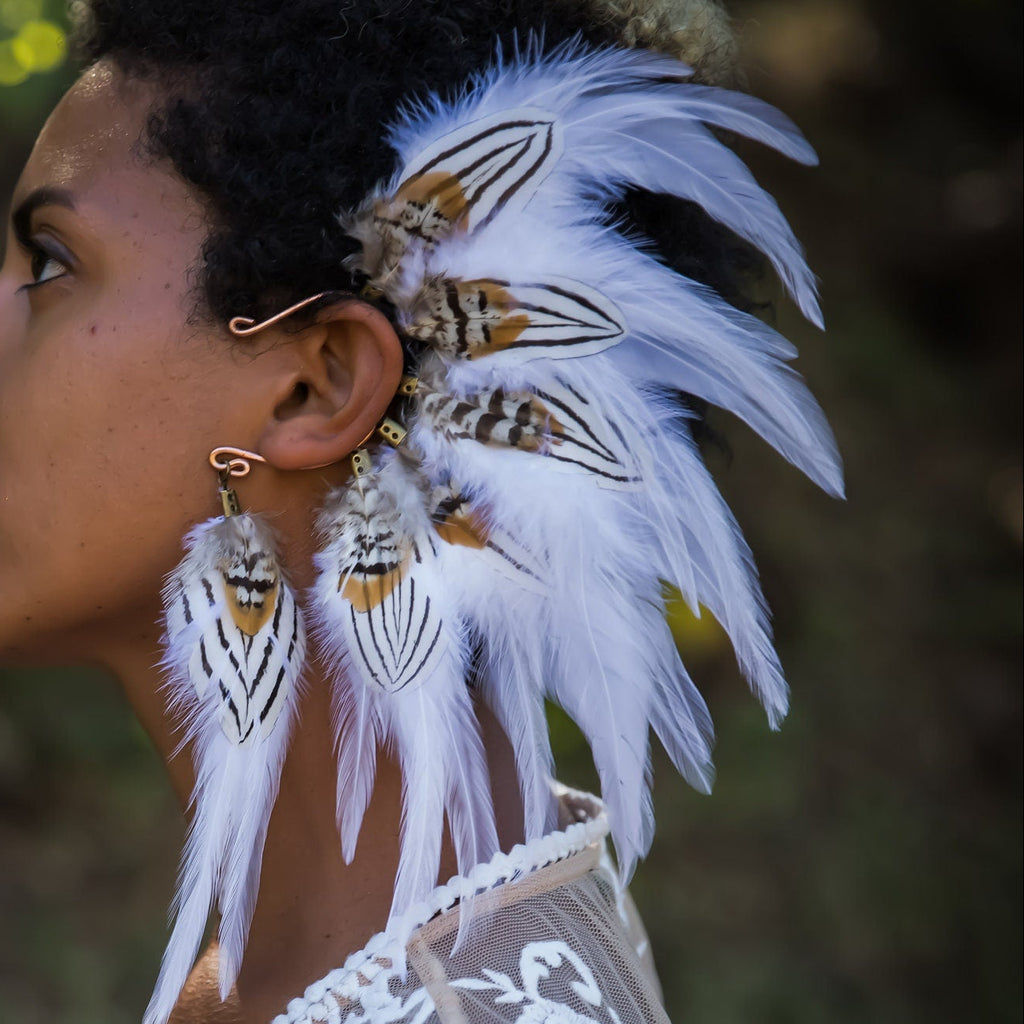 Natural Bridal statement headpiece