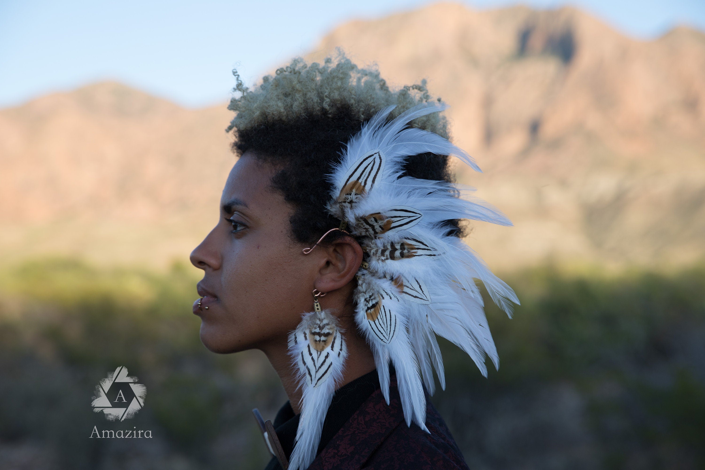 Natural Bridal statement headpiece