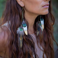 Bohemian feather earrings