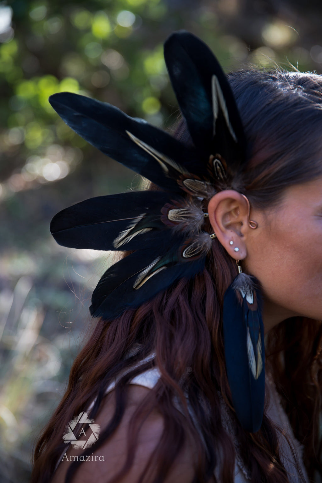Festival earrings, tribal earrings, hair feathers, rooster feathers, natural feathers, burning man costume, feather earrings, burning man