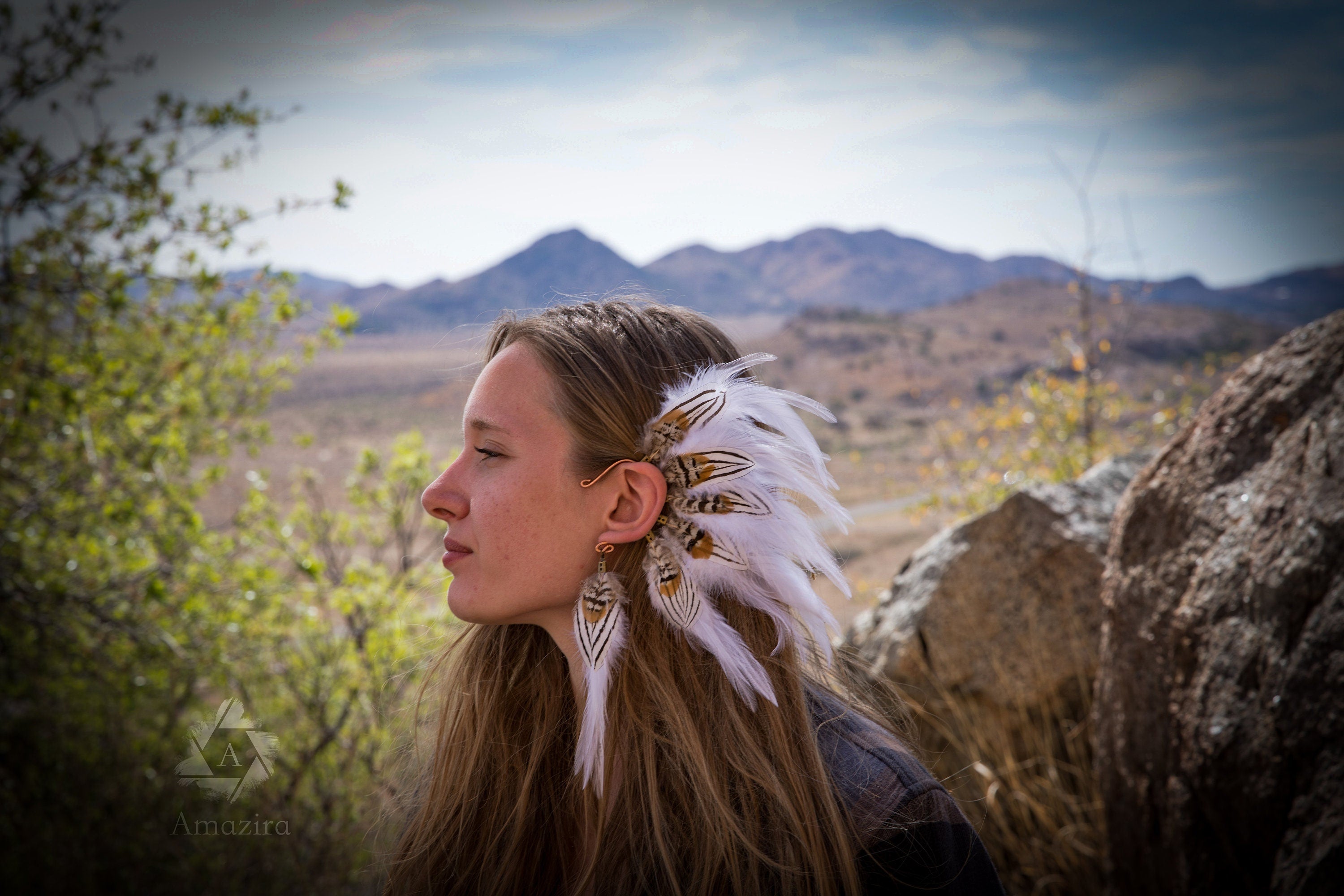 Natural Bridal statement headpiece