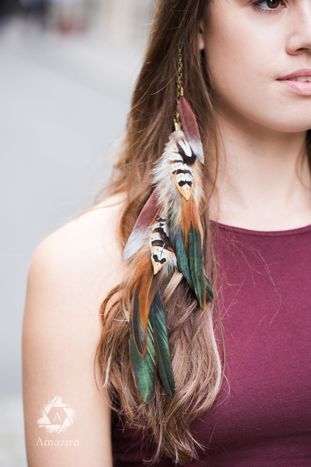 Festival feather hair extensions