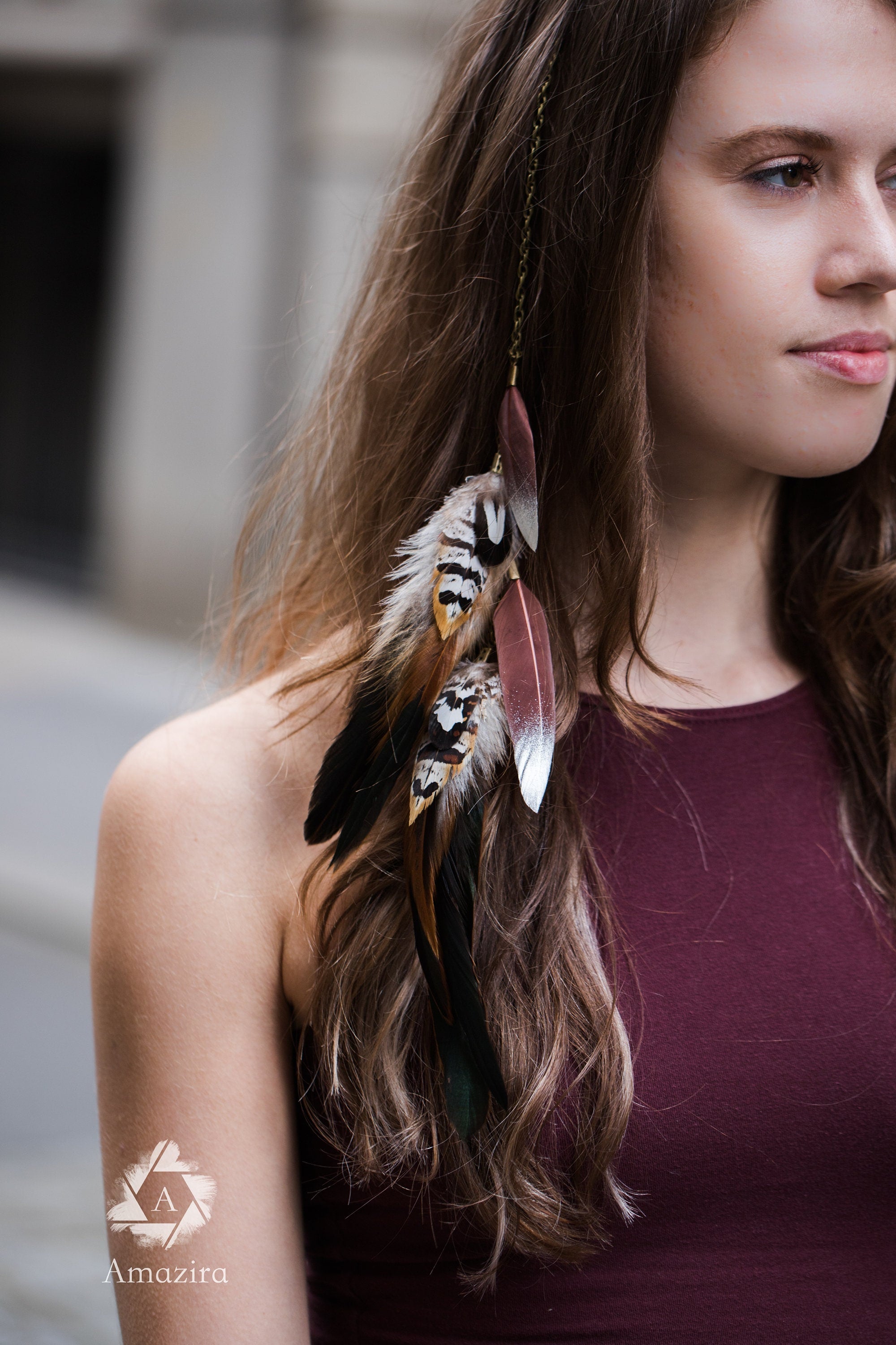 Festival feather hair extensions