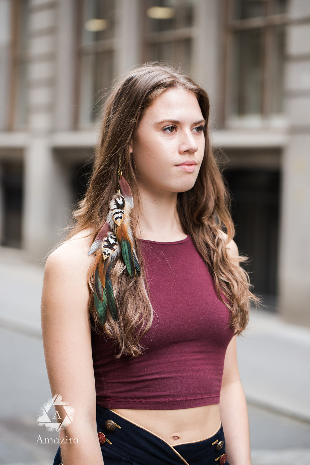 Festival feather hair extensions