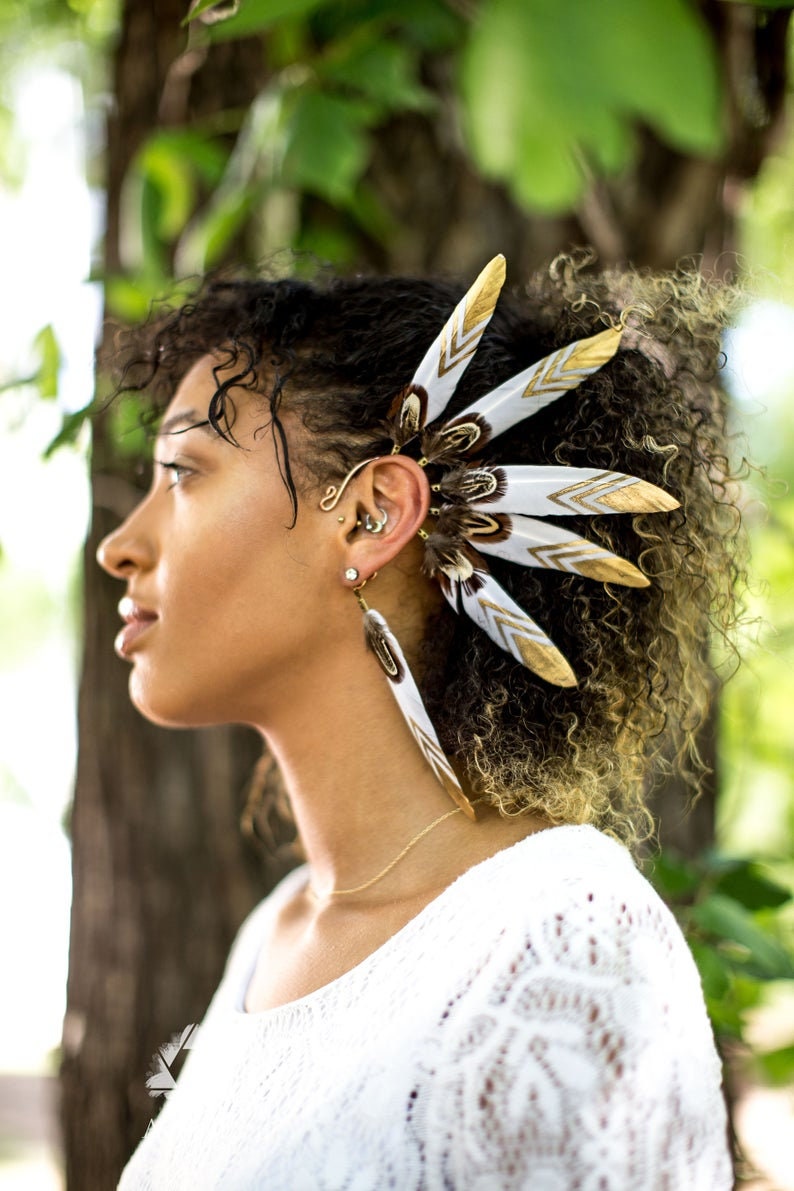 Choose your colour, Feather ear wrap