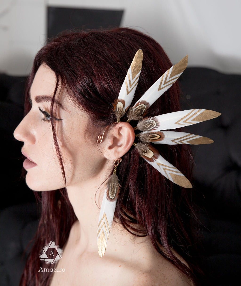 Choose your colour, Feather ear wrap