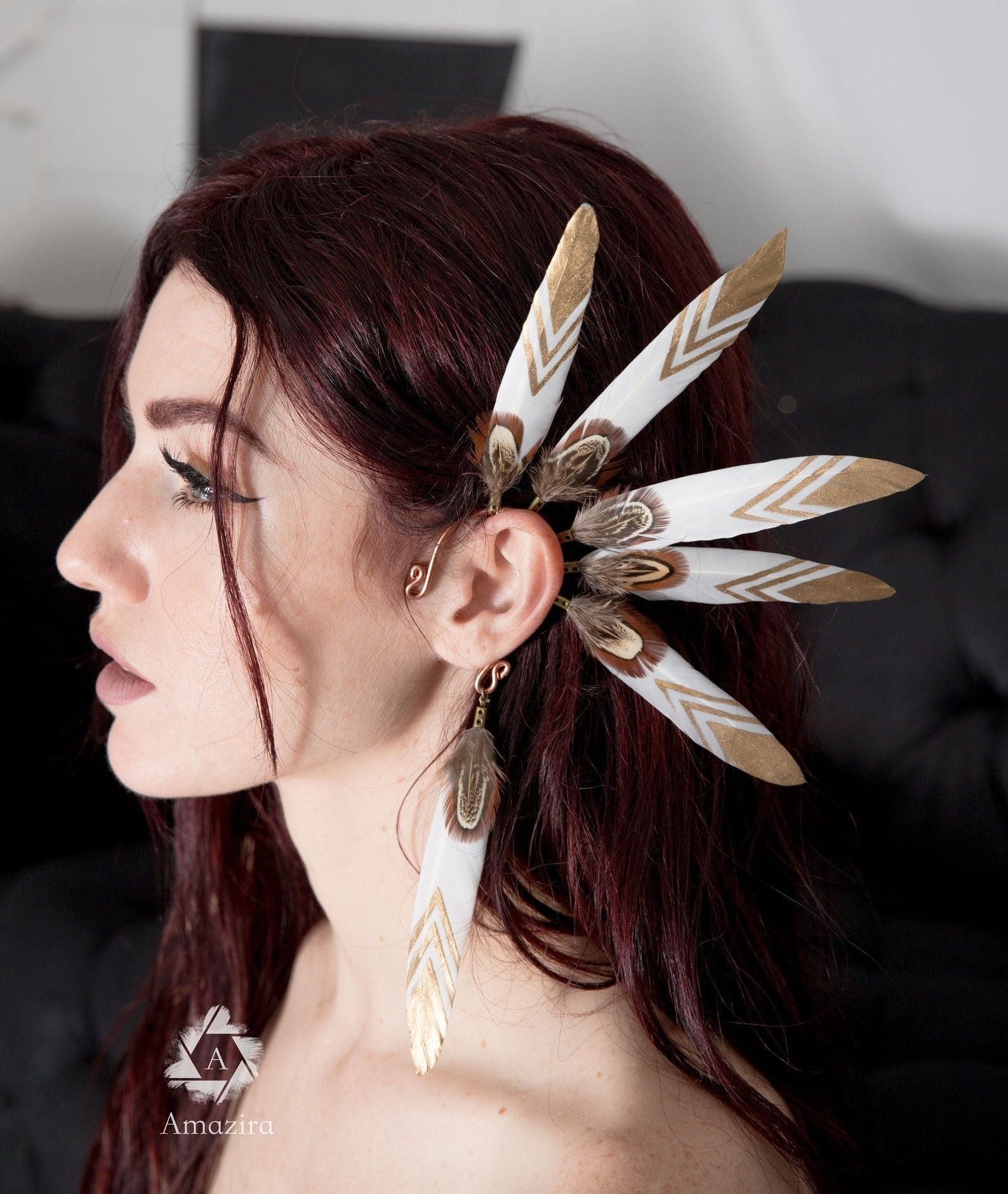 Choose your colour, Feather ear wrap