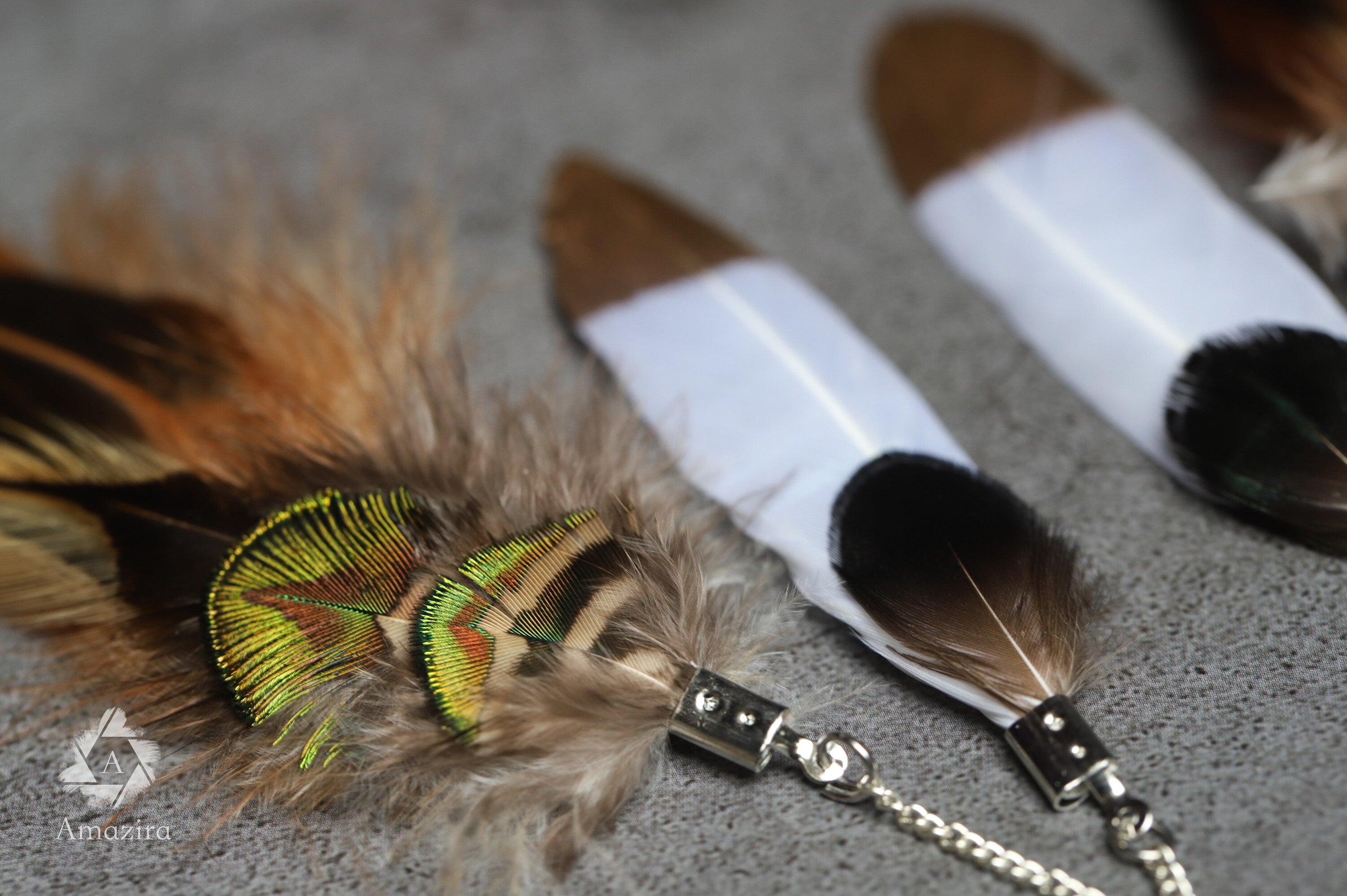 Bohemian feather earrings