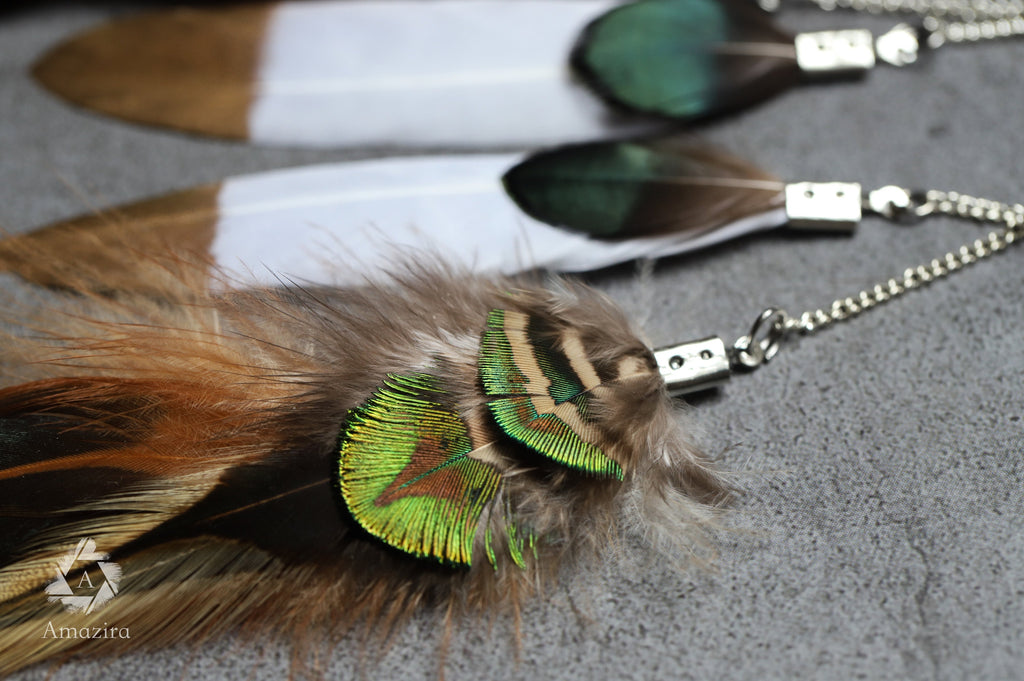 Bohemian feather earrings