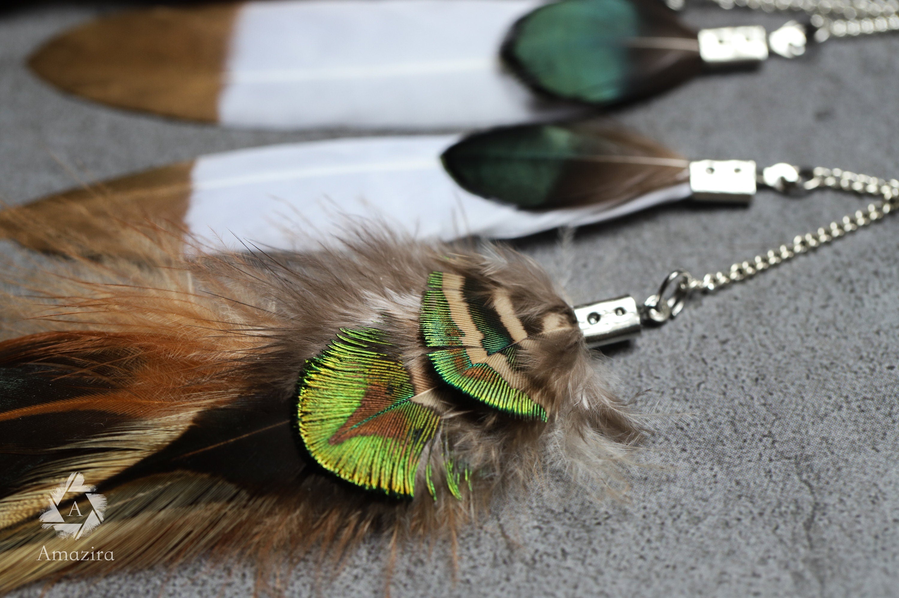 Bohemian feather earrings
