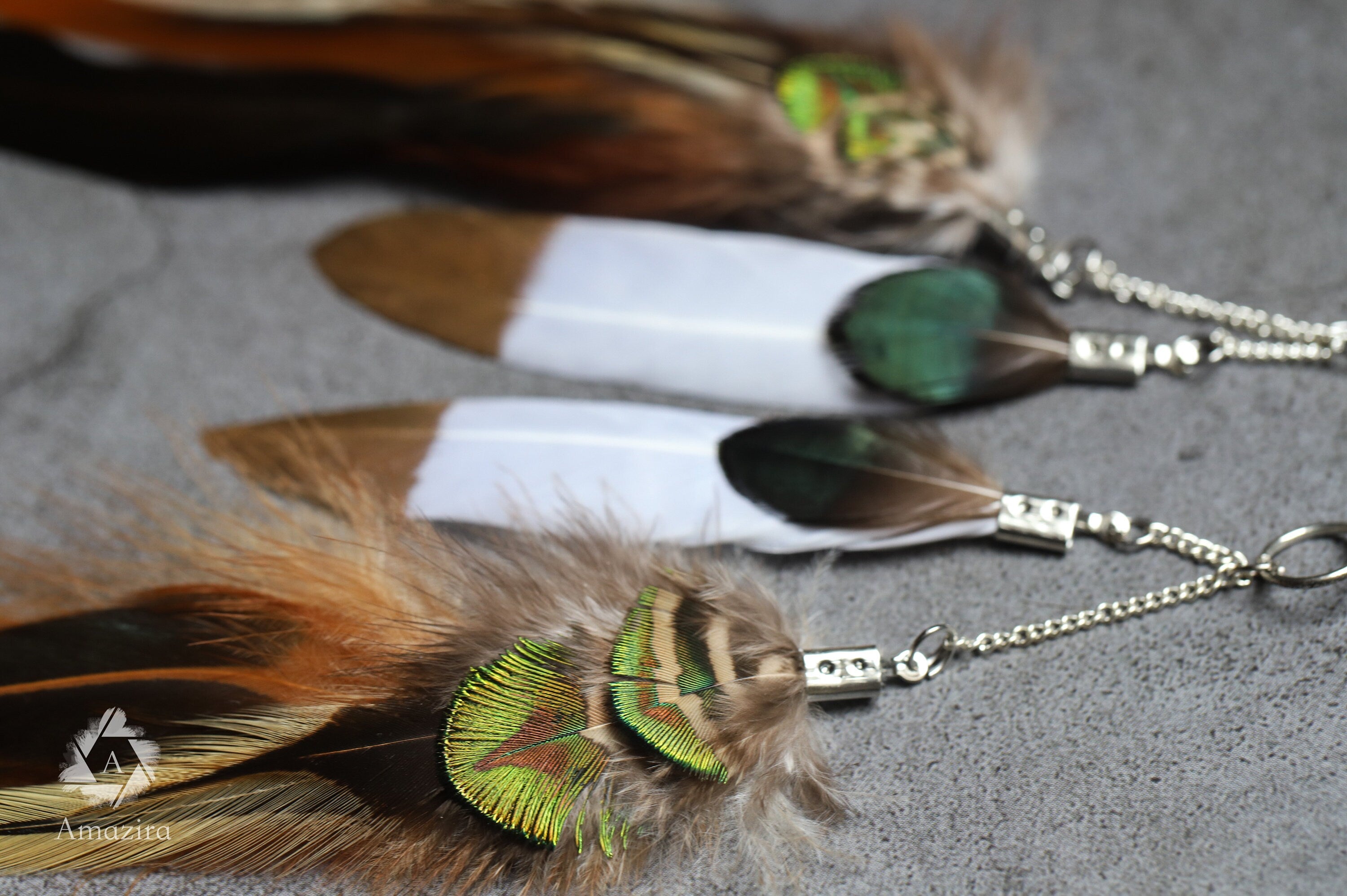 Bohemian feather earrings