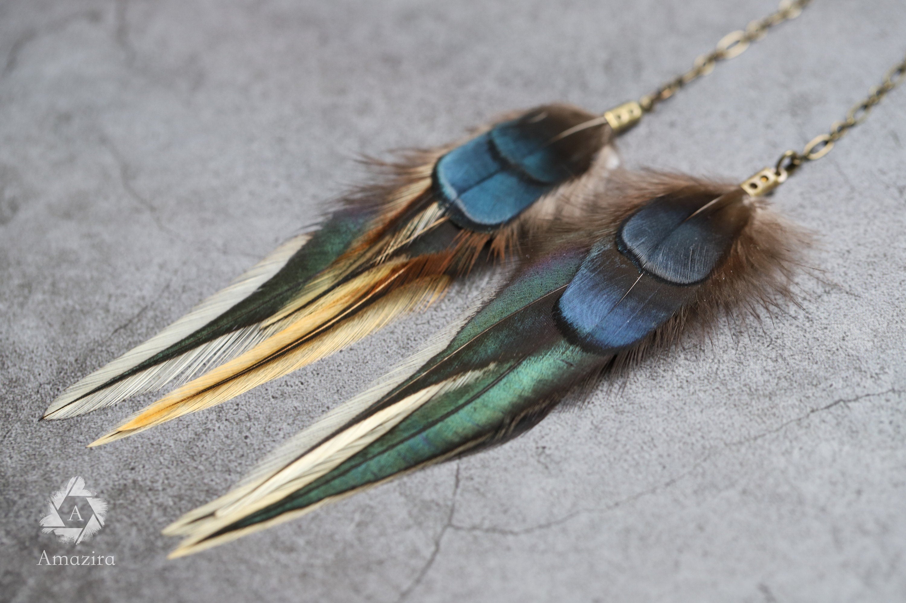 Dangle blue earrings