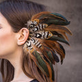 Festival burning man feather ear cuff