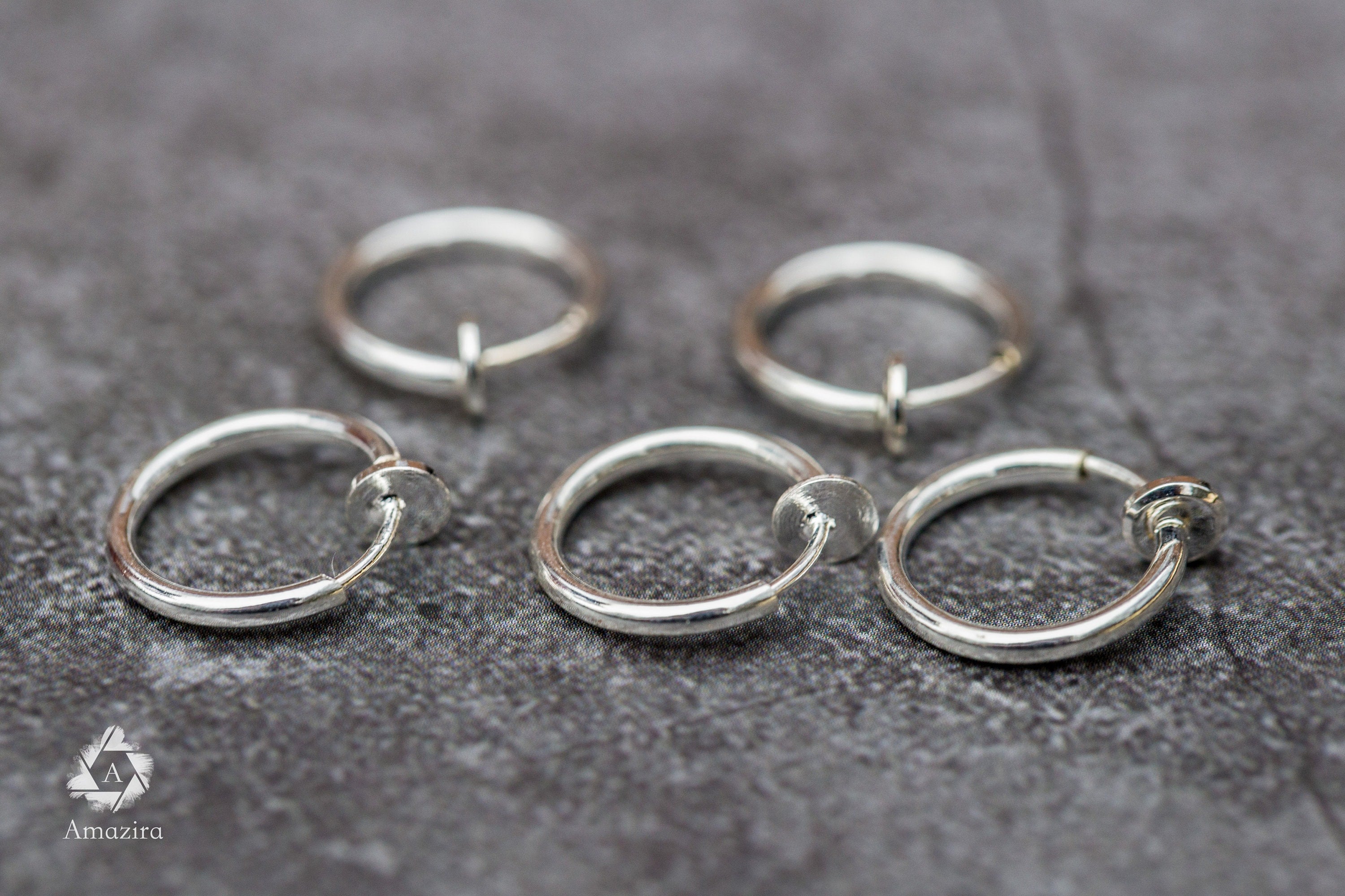 Bulk mini steel fake earrings hoops findings