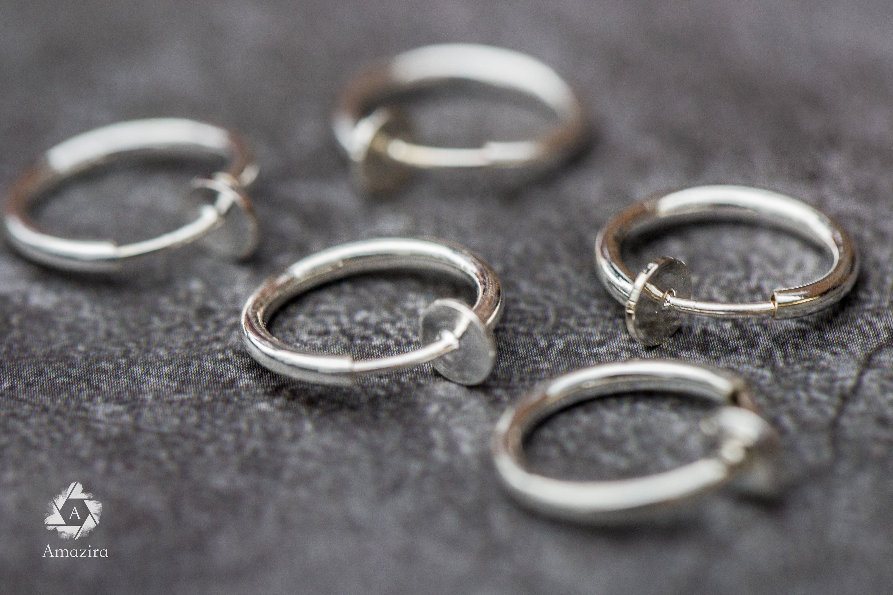 Bulk mini steel fake earrings hoops findings