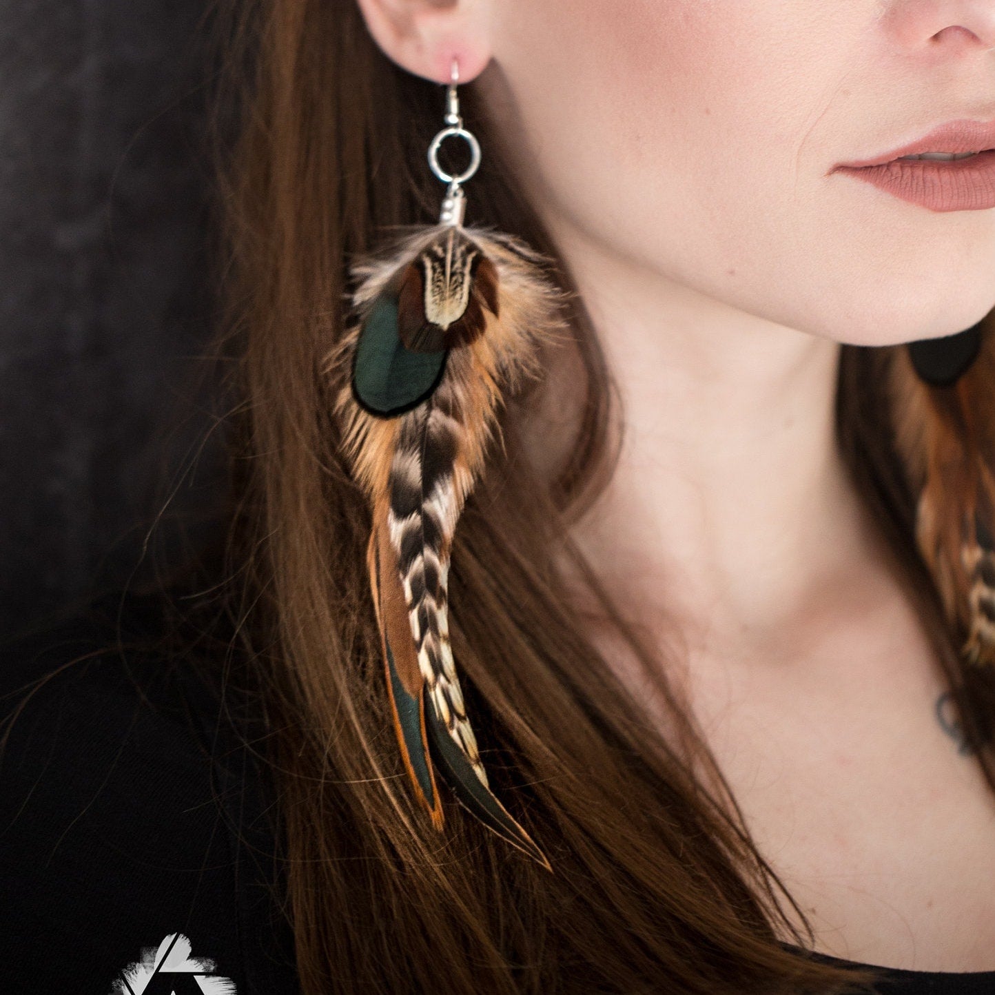 Natural Long Feather Earrings