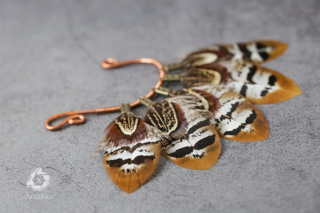 Mini owl feather ear cuff