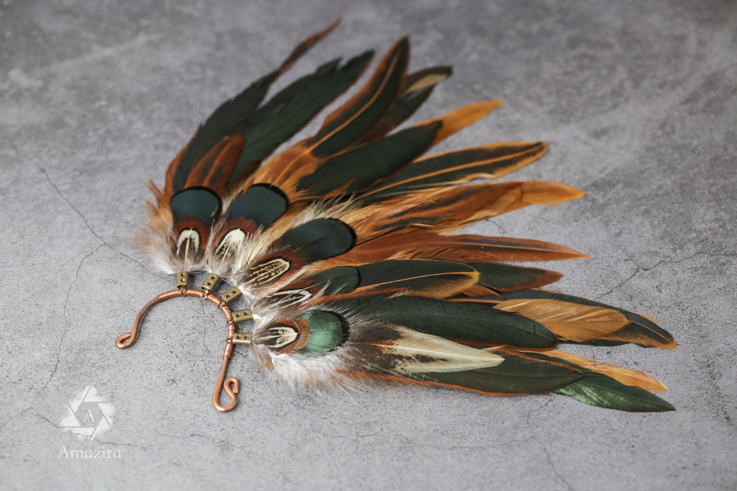 Show costume feather ear cuff