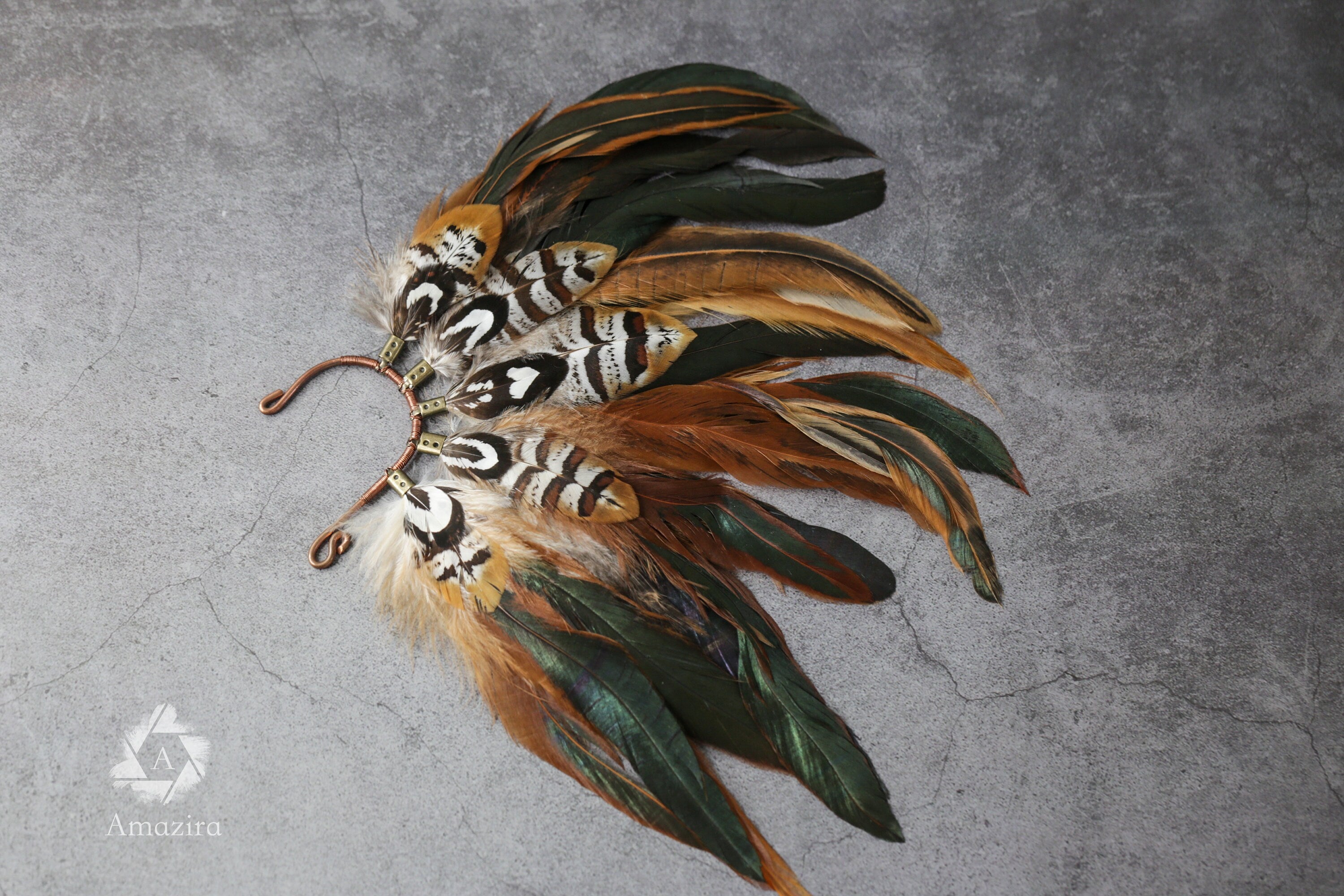 Festival burning man feather ear cuff