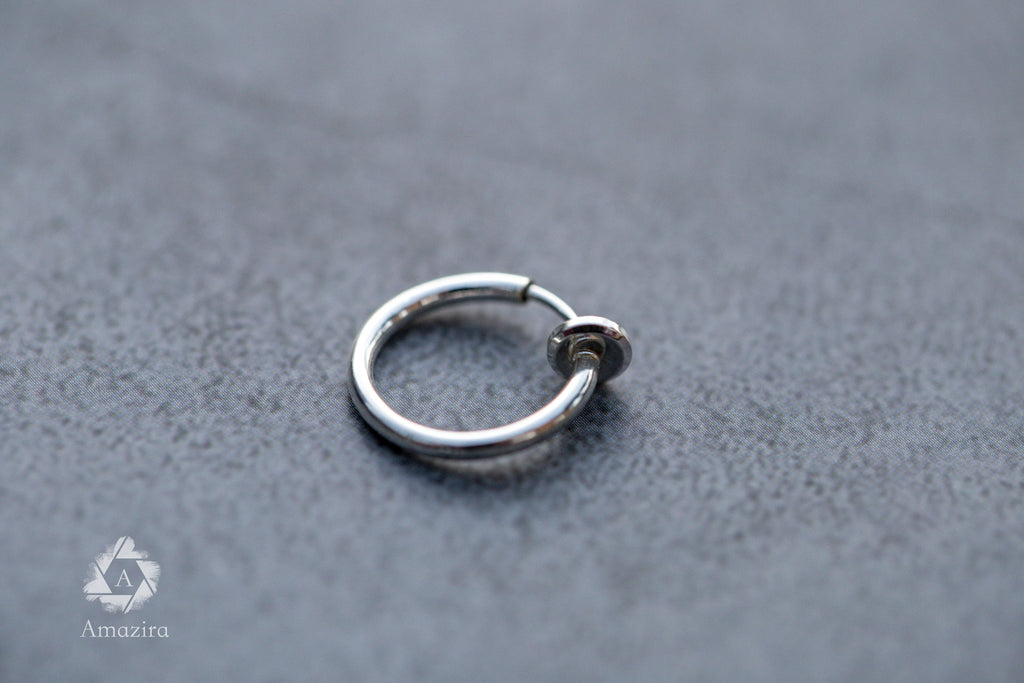 Bulk mini steel fake earrings hoops findings