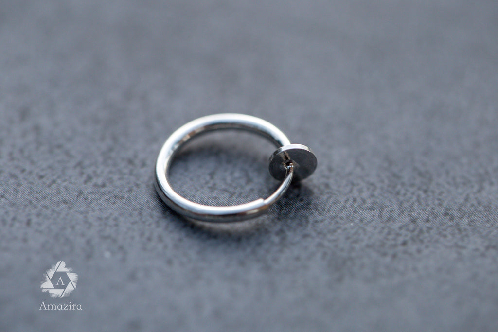 Bulk mini steel fake earrings hoops findings