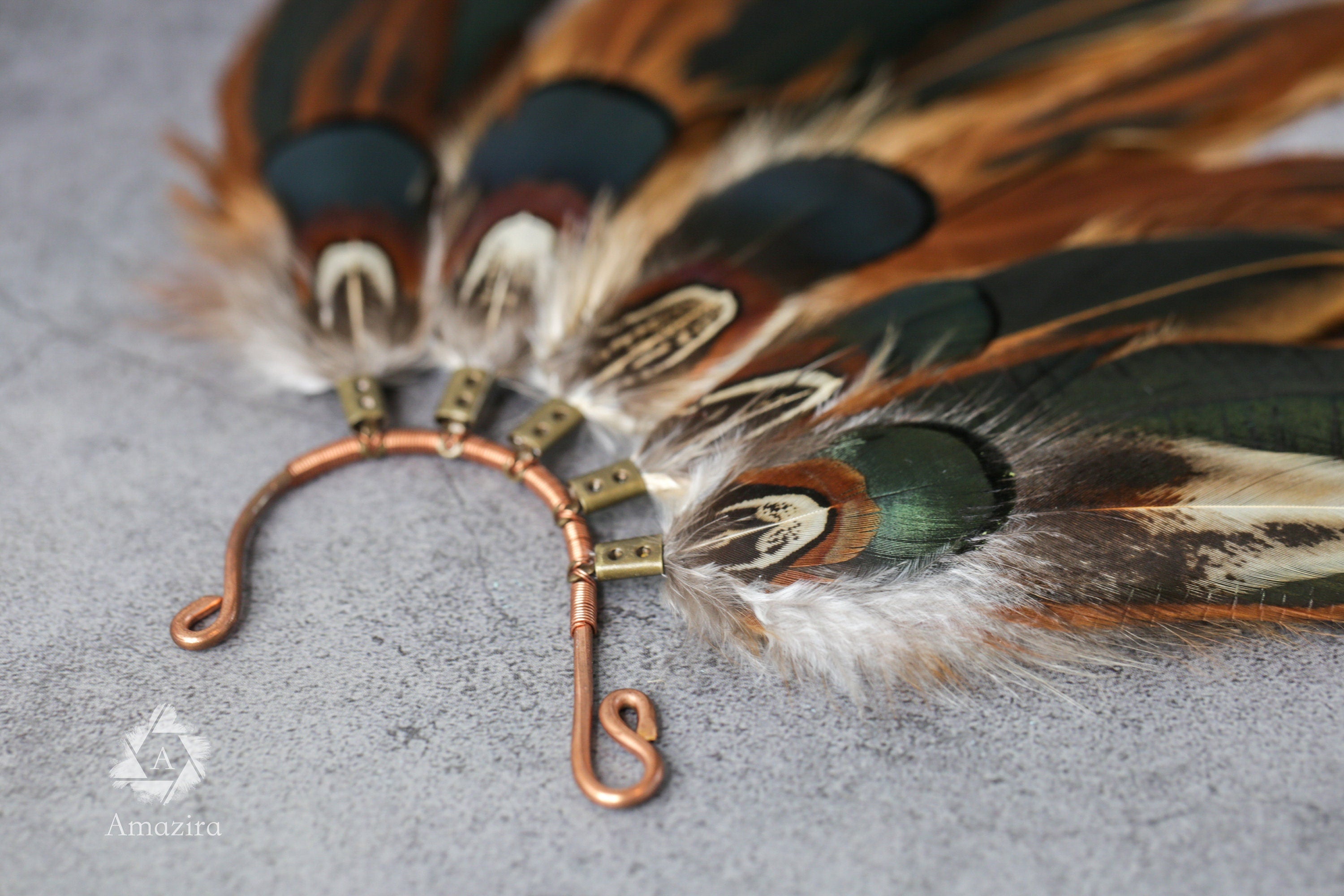 Show costume feather ear cuff