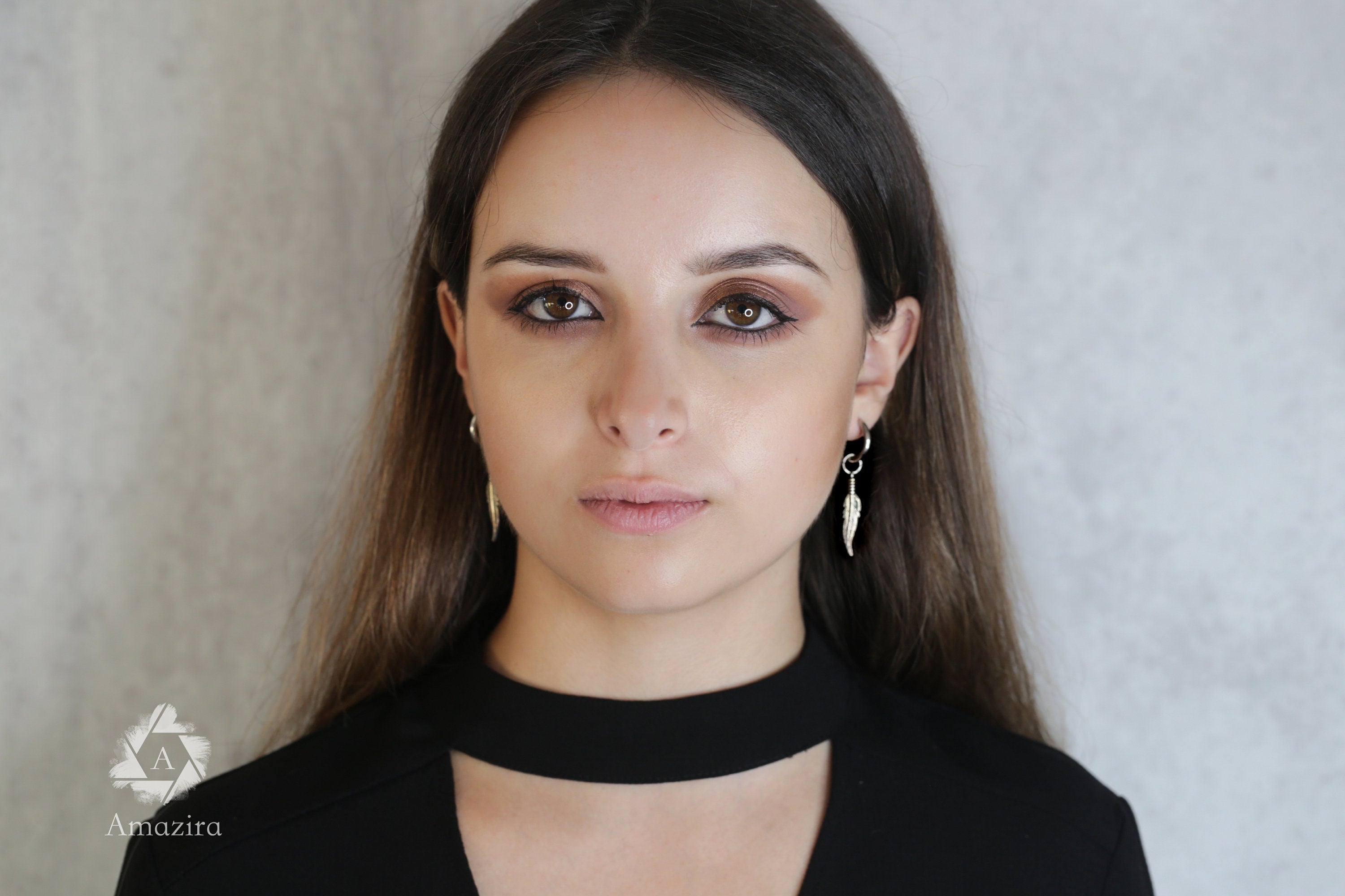 Small unisex 2 in 1 earrings