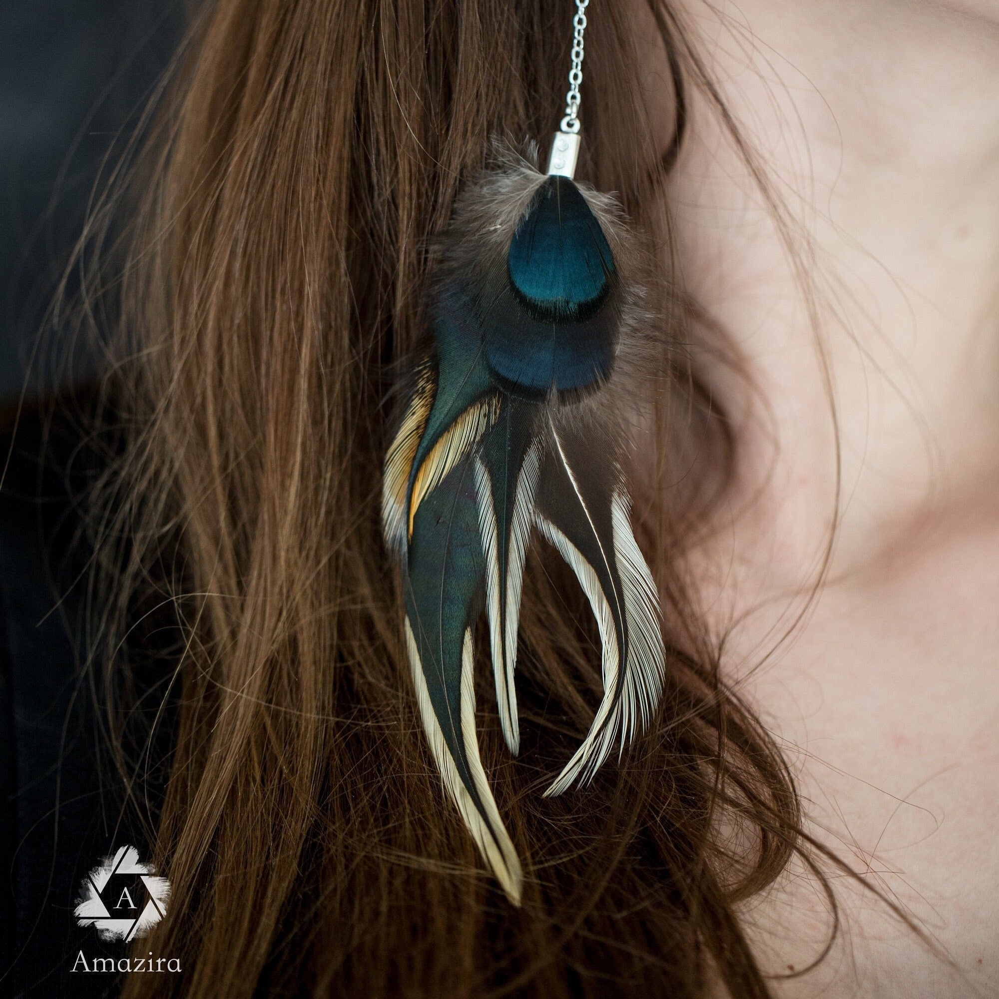 Dangle blue earrings