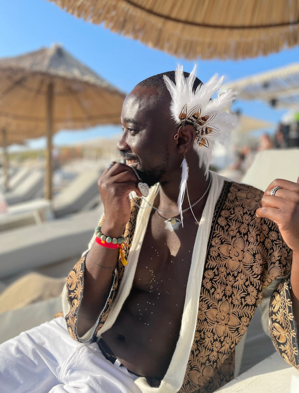 Natural Bridal statement headpiece