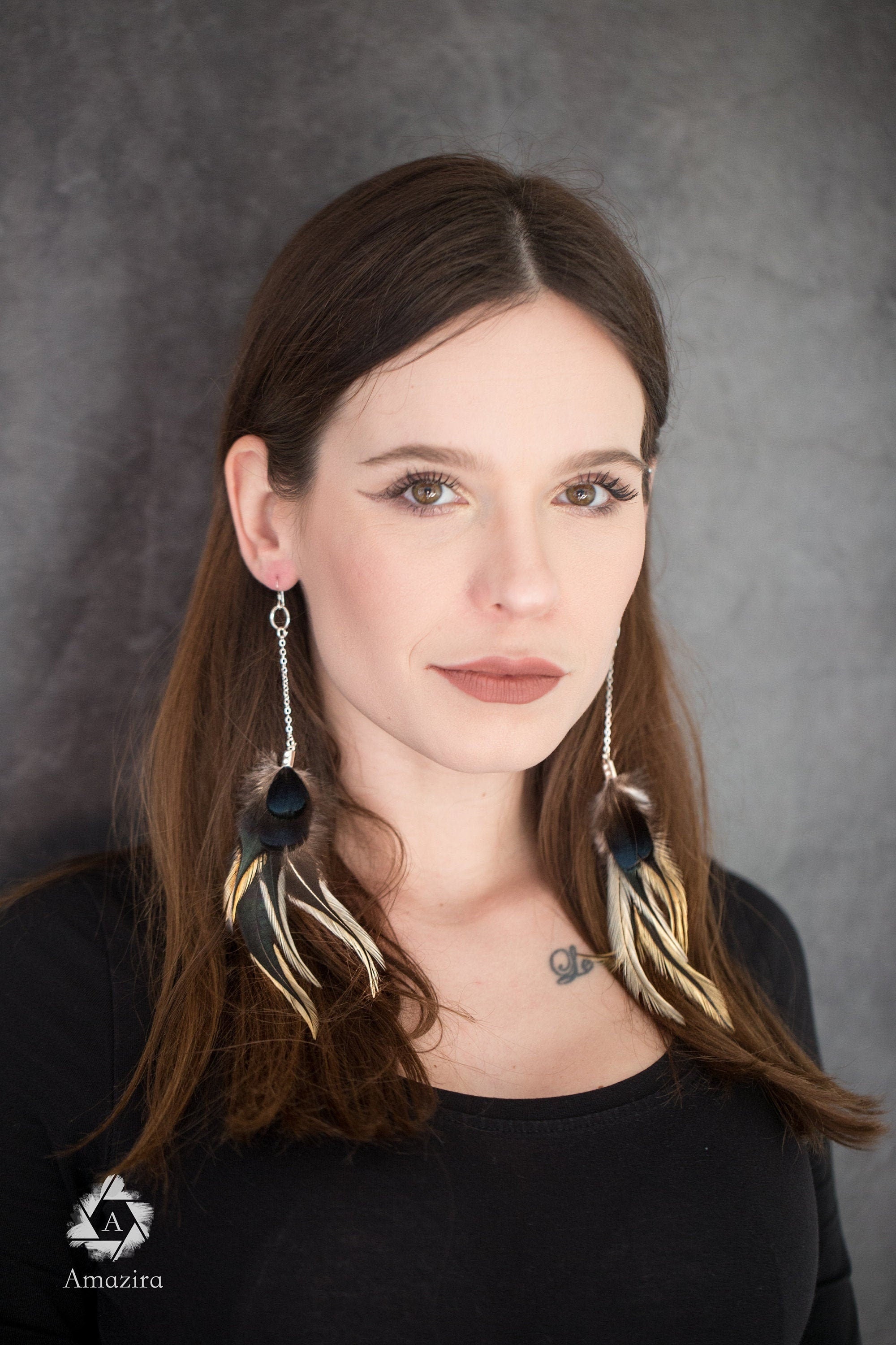 Dangle blue earrings