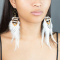 White bohemian earring