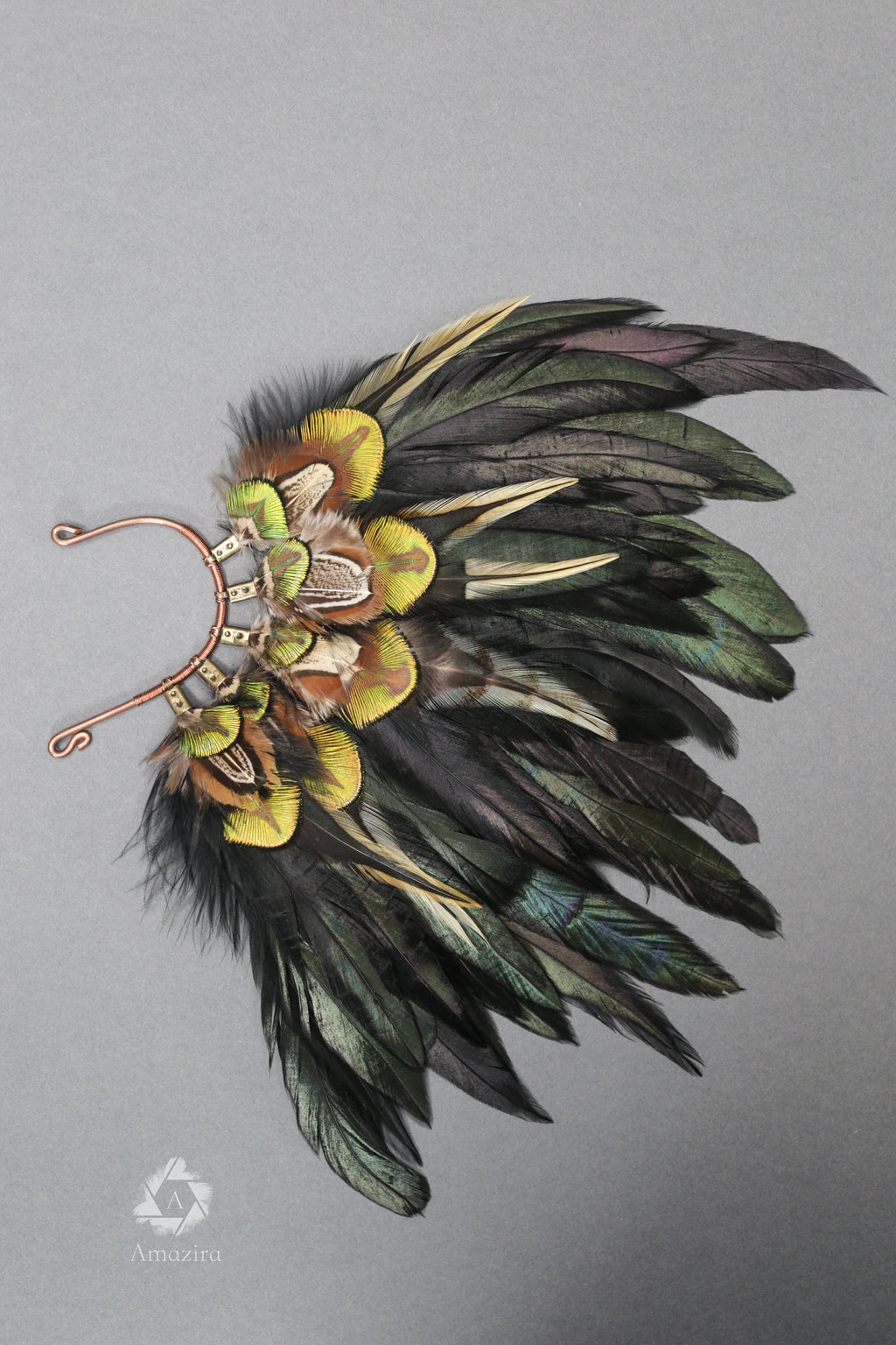 Black headdress, wedding hair