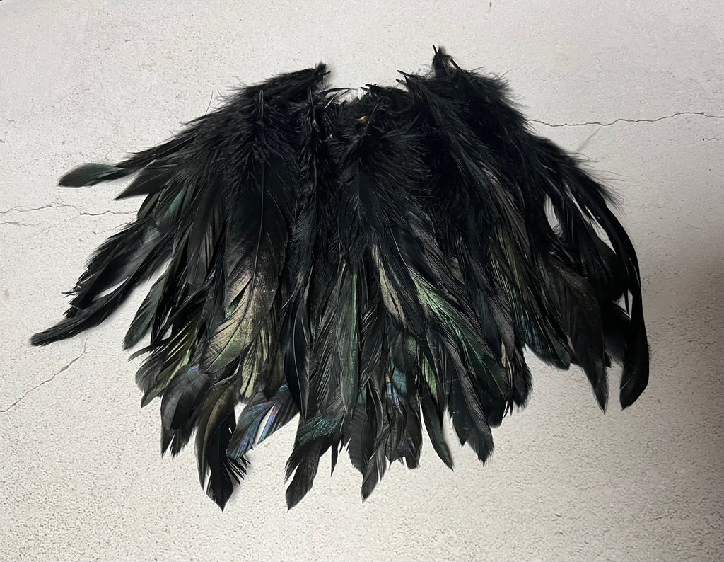 100 defective rooster feathers