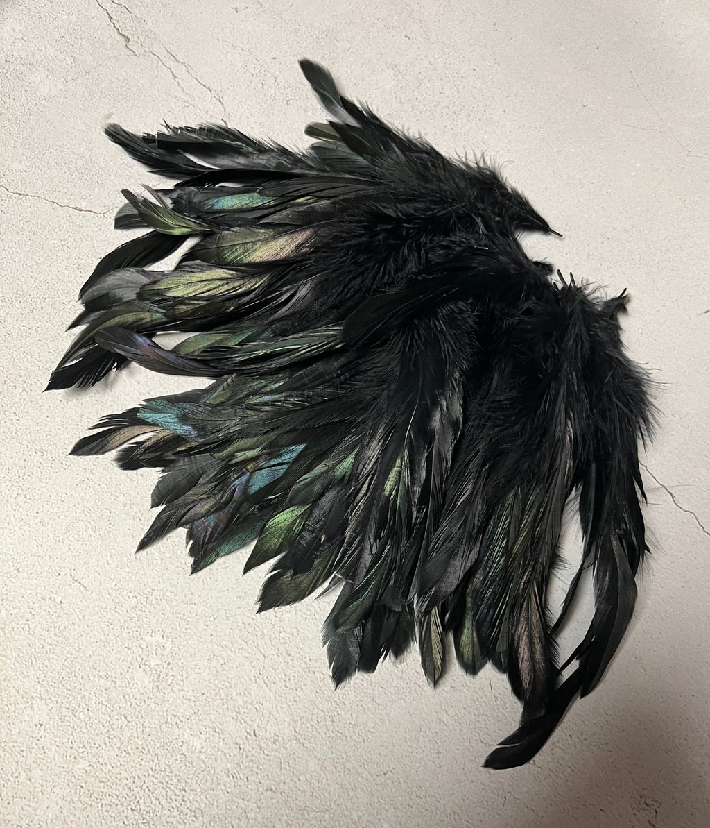 100 defective rooster feathers