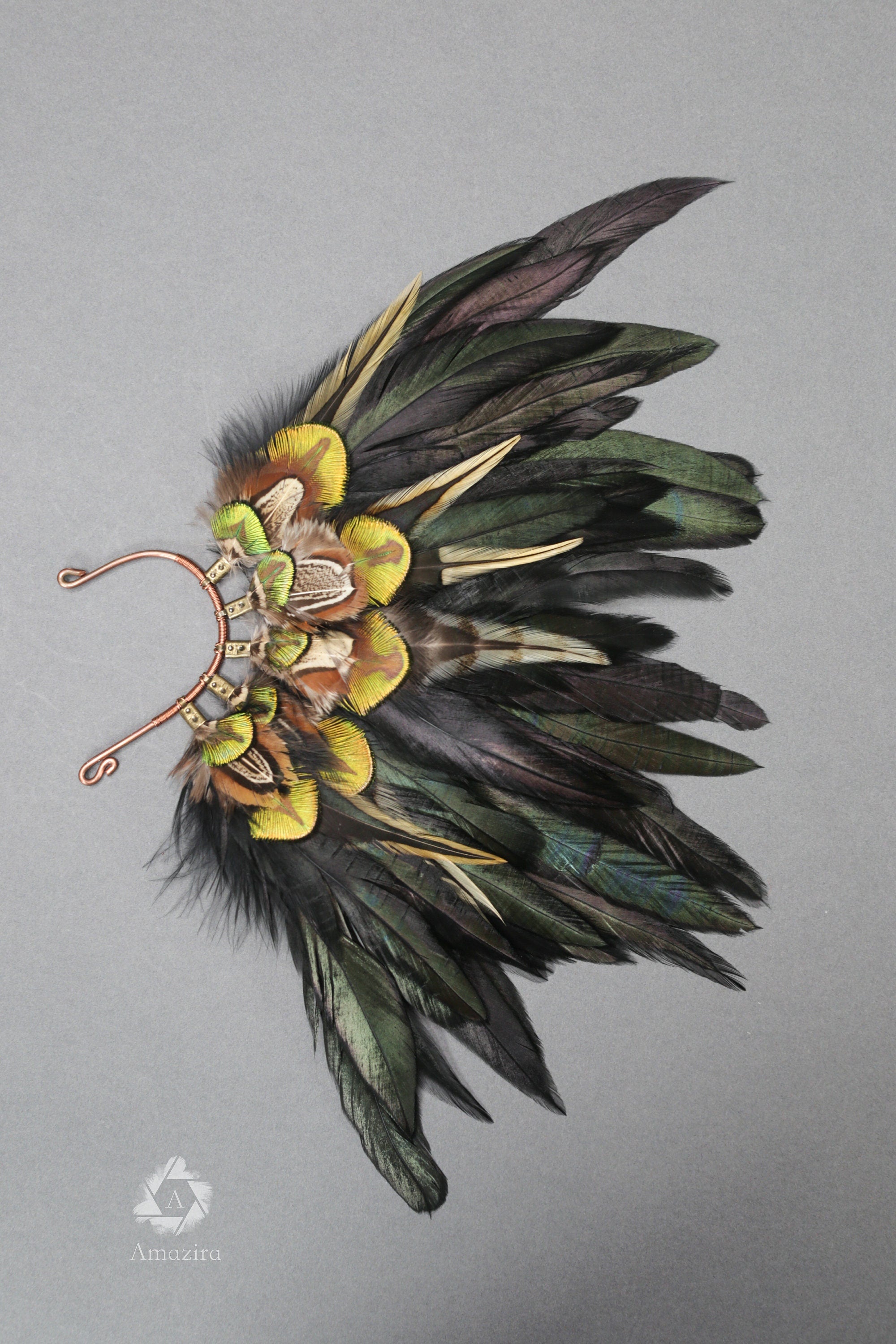 Black headdress, wedding hair