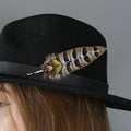 Natural feather Hat pin & suit brooch