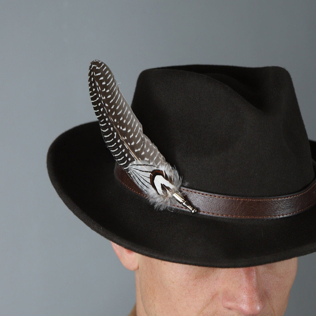 Extra Long Natural Feather Hat pin