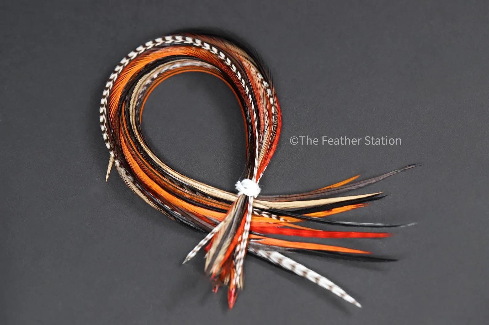 FIRE Feather Hair Extension DIY kit