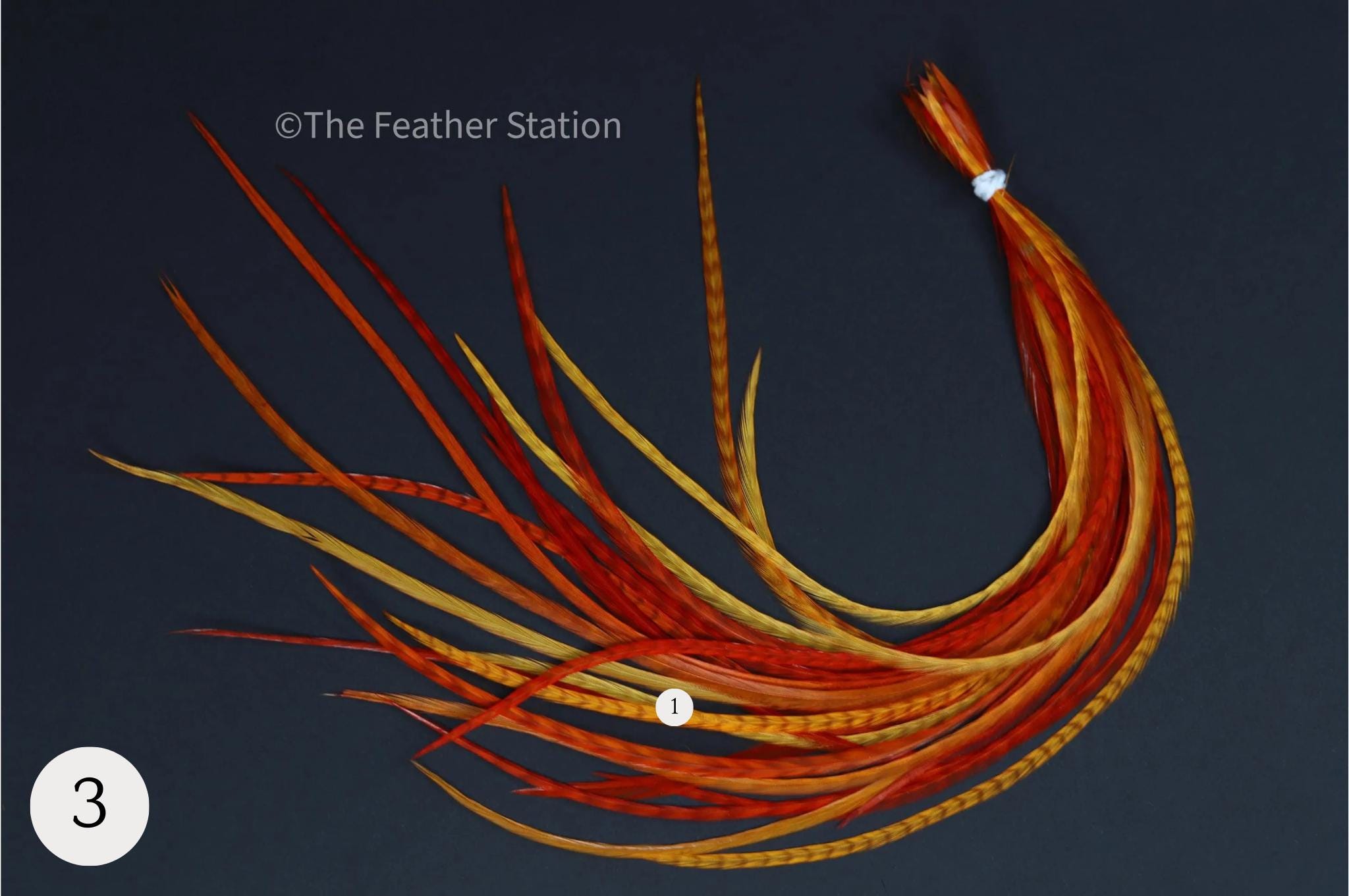 5 Feather hair extension, Diy kit, 20-25 cm, 9-11''