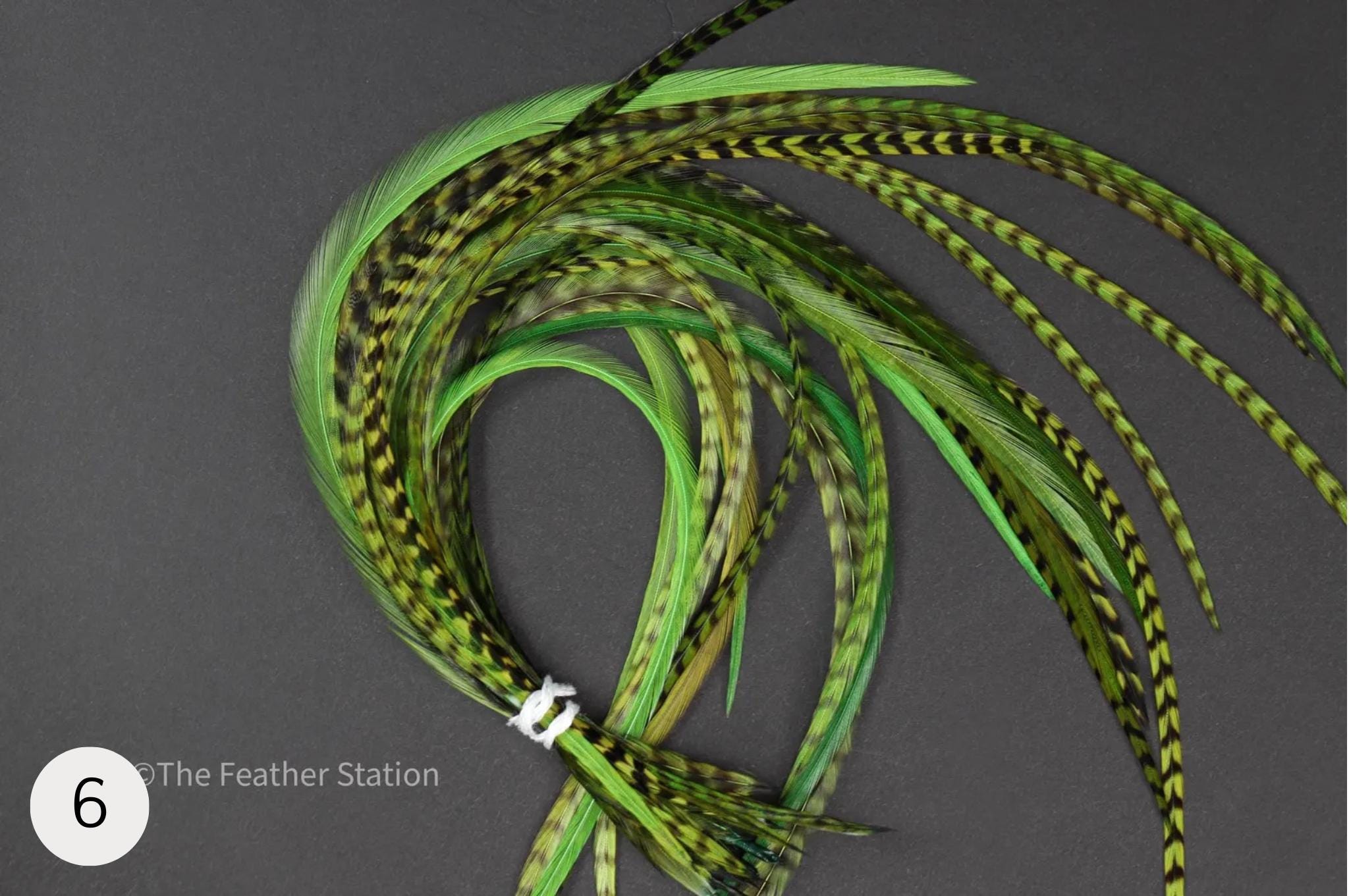 5 Feather hair extension, Diy kit, 20-25 cm, 9-11''