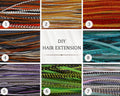 5 Feather hair extension, Diy kit, 20-25 cm, 9-11''