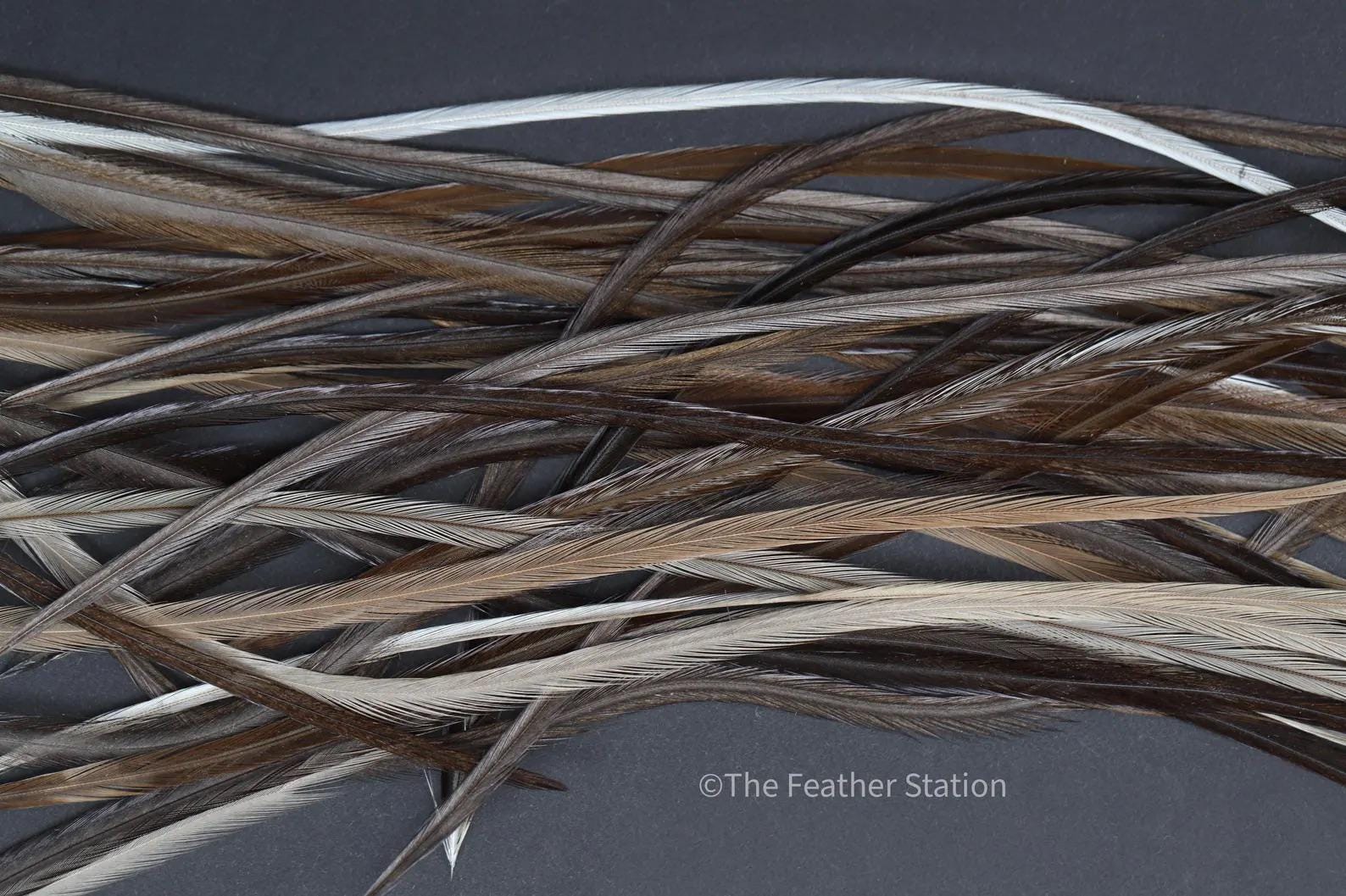 Coffee DIY Feather Hair Extension Kit, 20-25 cm / 9-11''