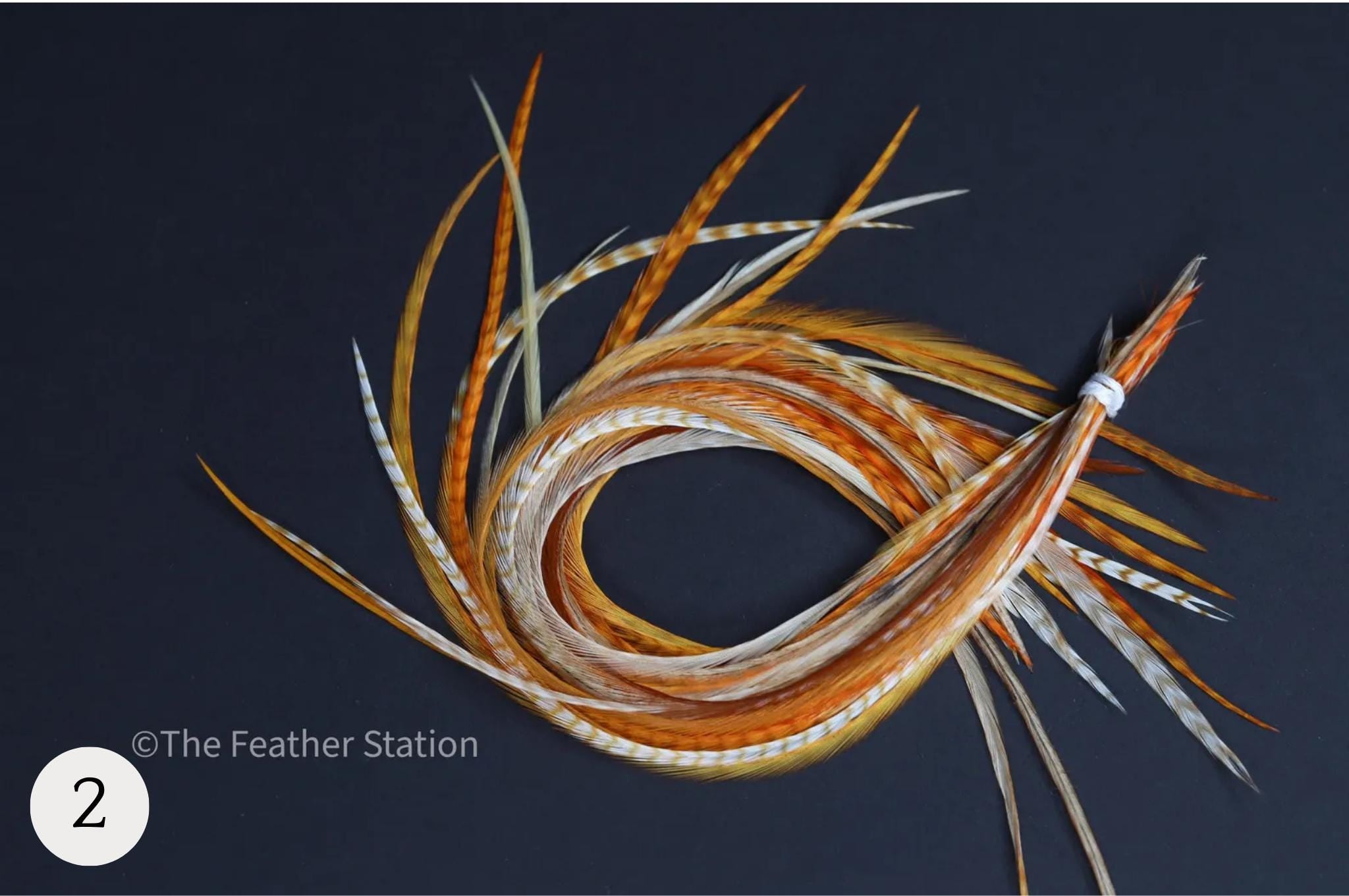 5 Feather hair extension, Diy kit, 20-25 cm, 9-11''