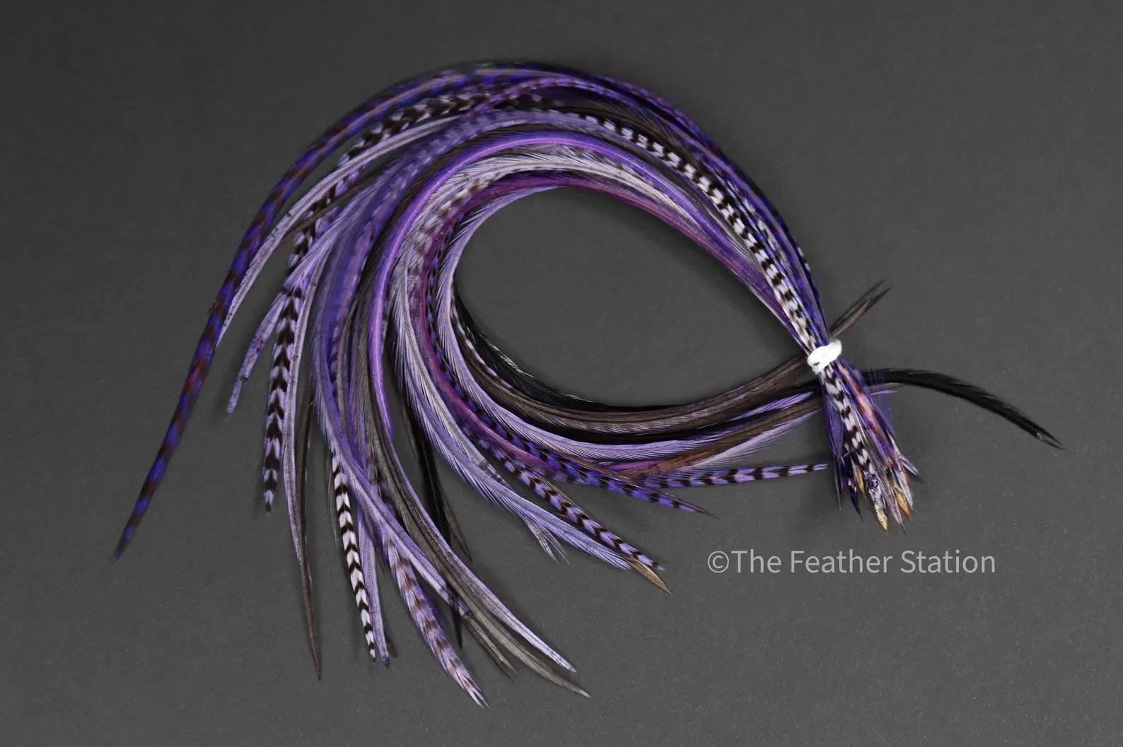 Purple rain, Hair Feather Extension Kit 20-25 cm / 9-11''