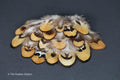 Golden brown pheasant reeves feathers, 3-7cm, 1-3 inch