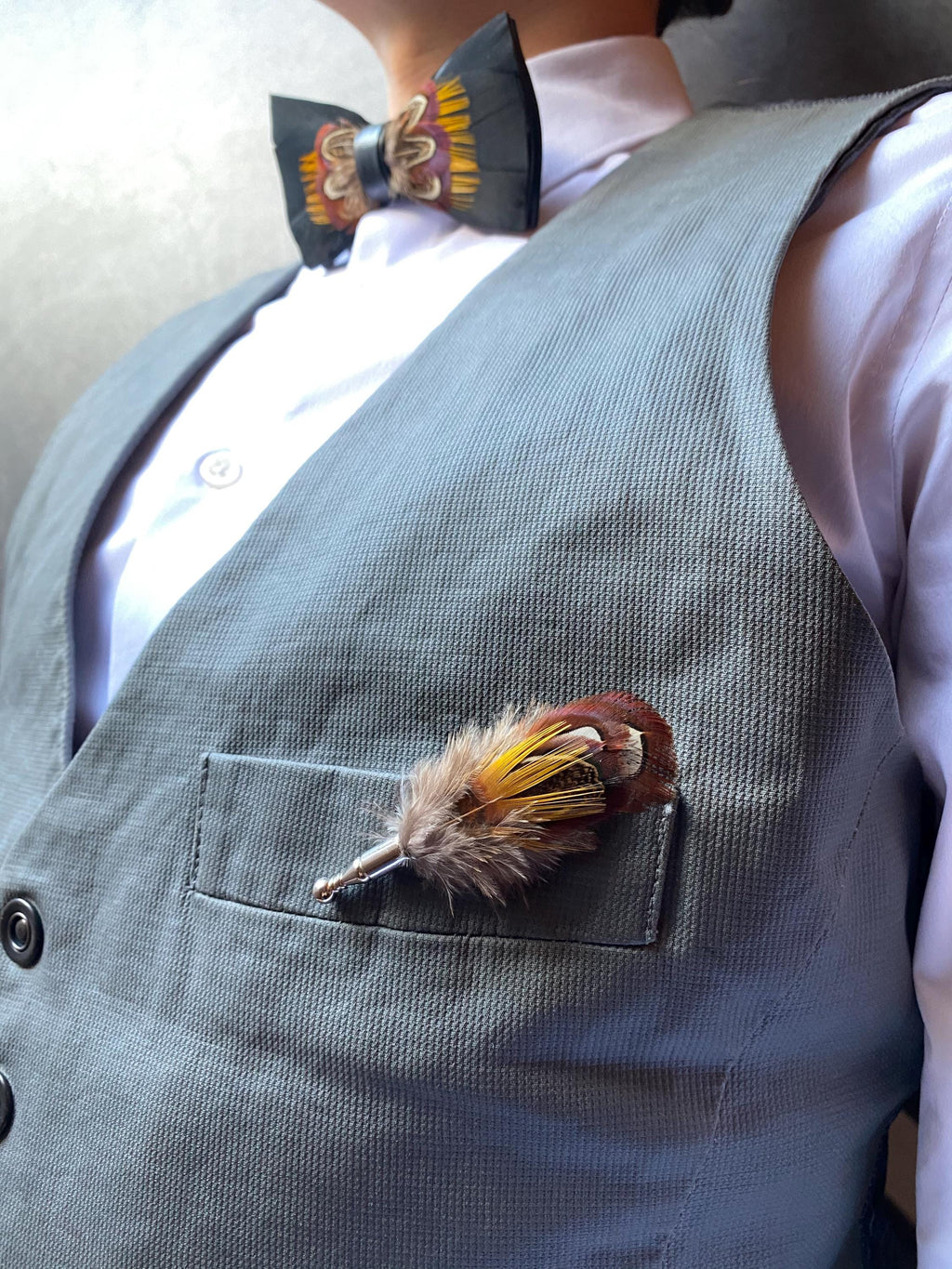 Feather Hat pin & Boutonniere