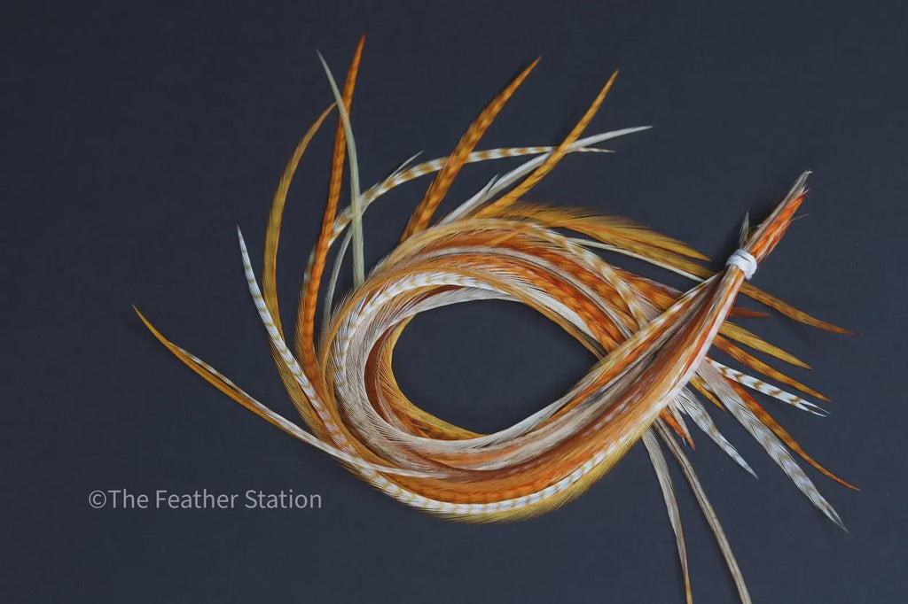 DIY Kit 5 Feather Hair Extension, 20-25 cm / 9-11''